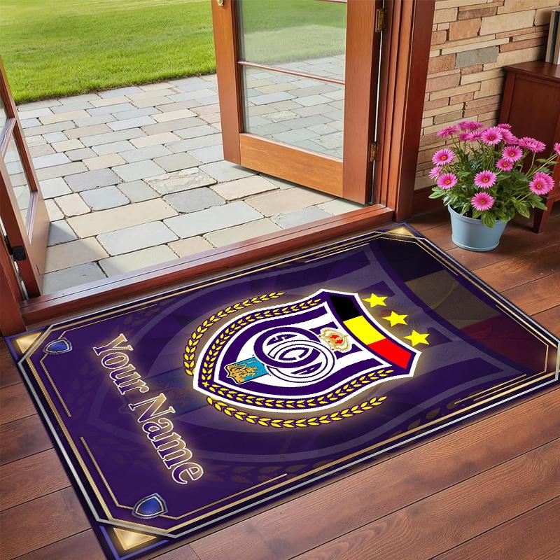 Crystal Velvet Rug Custom Name Text, Soft Non Slip Floor Mat Home DecorAnderlecht FC
