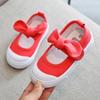 Korean Style Girls' Princess Canvas Velcro Shoes - Soft Sole for Spring & Autumn