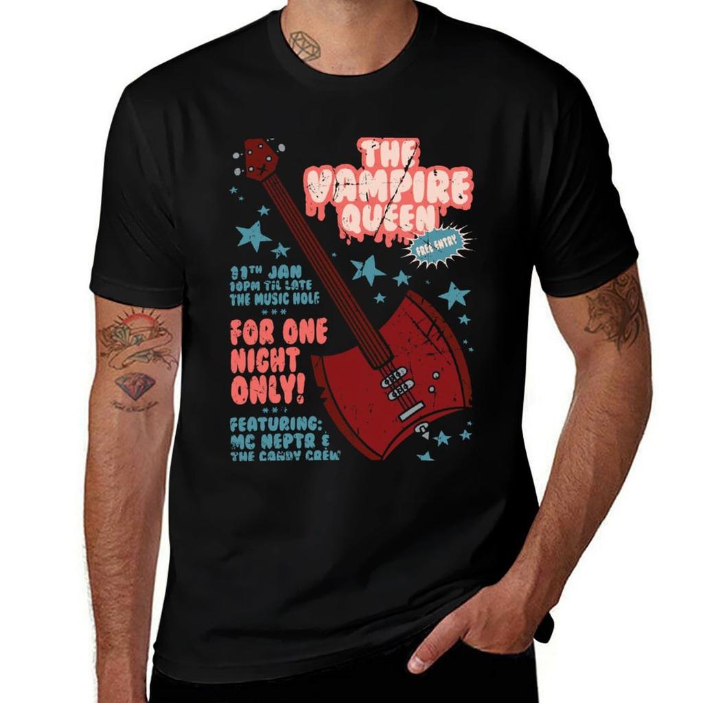 The Vampire Queen Music Poster Tshirt Anime T Shirts Oversize Tshirt
