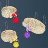 With Hook Bird Chewing Toy Woven Cage Hanging Toy Parrot Teething Toys  For Birdcage Parakeet