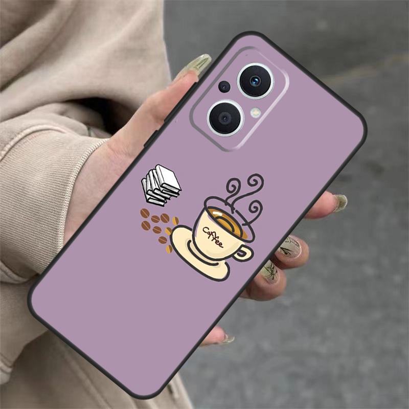 Books And Coffee Case For OPPO Reno 7 8 Lite 6 5 4 11F 10 Pro 8T 5Z 4Z OPPO Find X6 Pro X2 Neo X3 X5 Lite