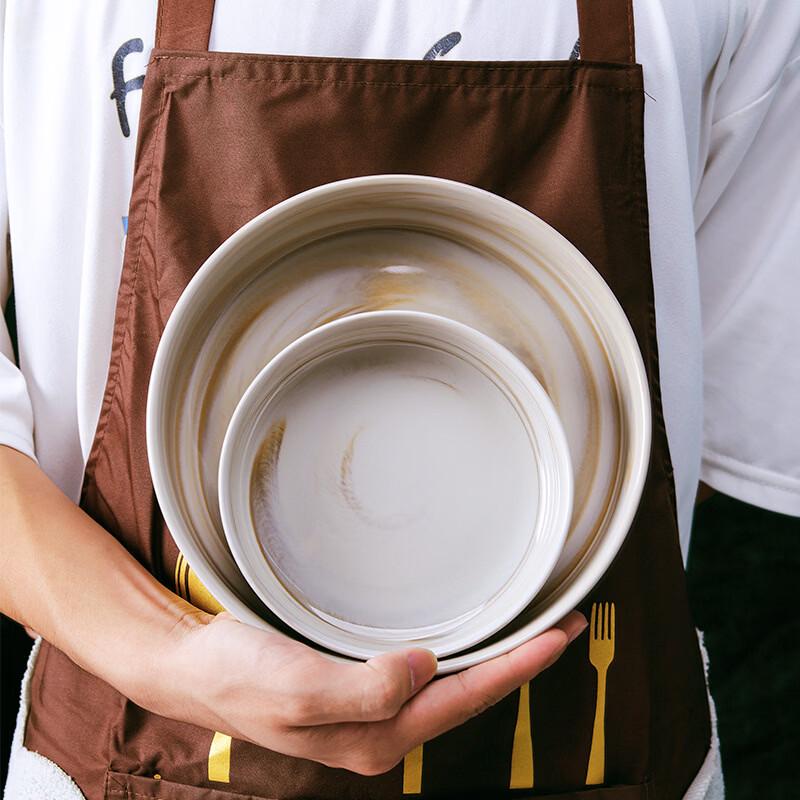 Ru Han Marble Ceramic Dinner Plate