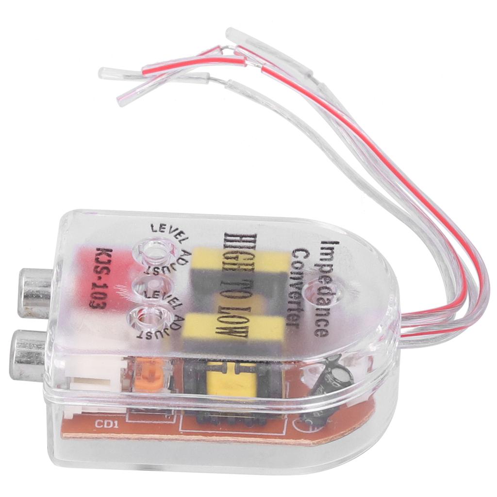 12V Car Stero Radio Converter Speaker High to Low RCA Line Amplifier Audio Impedance Adapter