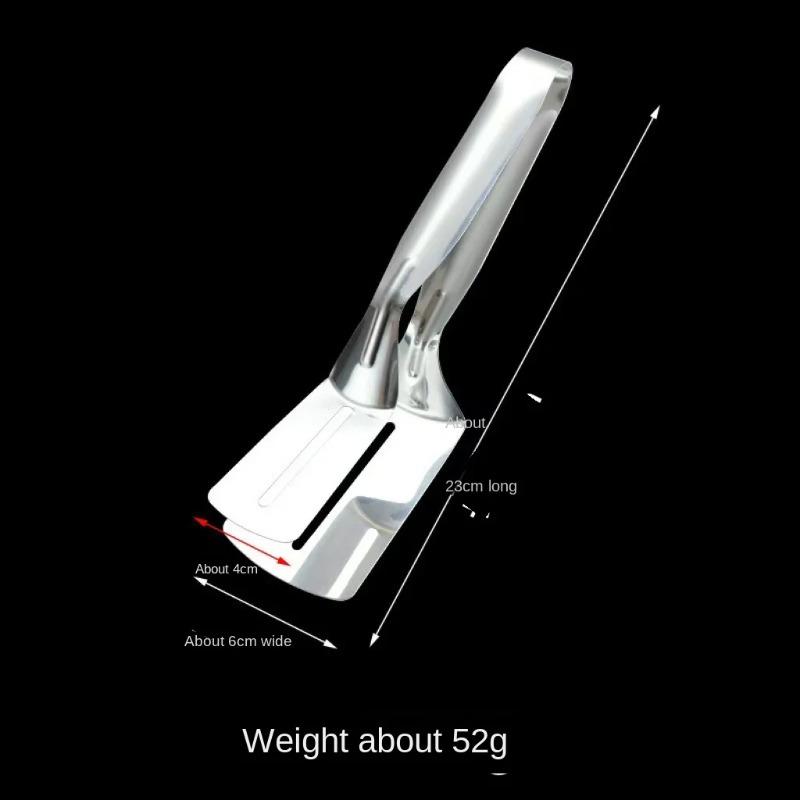 Food Grade 304 Stainless Steel Tong Non-Slip Grip Heat Resistant Fish BBQ Multi-Purpose Kitchen Turner Tool