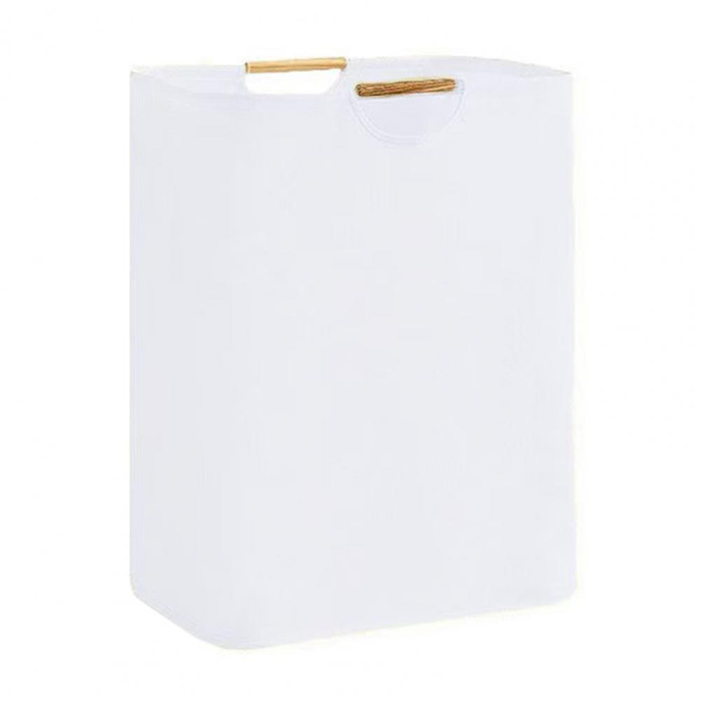 Laundry Basket Medium Size Laundry Hamper Storage Basket With Bamboo Handle Foldable Design Large Capacity Laundry Container