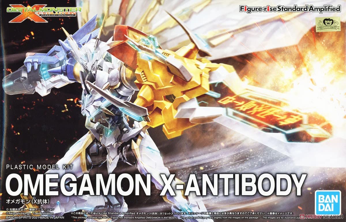 Standard Amplified Digimon Adventure Omegamon Plastic Model Kit Figure-rise (X-Antibody) Pre-colored