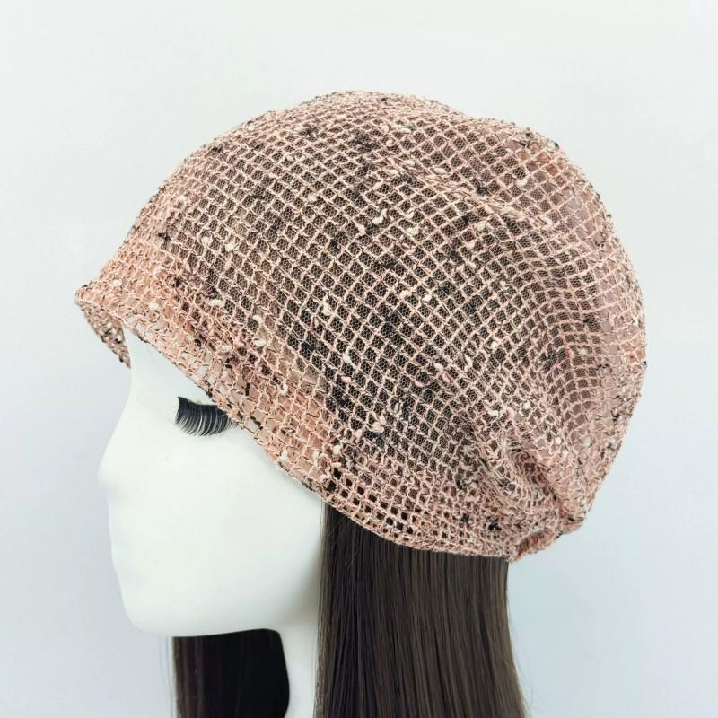 New Style Hollow-Out Knit Beanie For Women Summer Fashion Stylish Shiny Yarn Cold Weather Hat Versatile Headwrap Hat