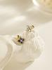 Minimalpiercing 14K Moissanite Diamond Clover Piercing Earrings