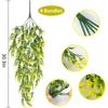 Multicolor Artificial Wisteria Flower Garland Lavender Color Green Leaves Artificial Hanging Vine DIY Plastic Flower Decor