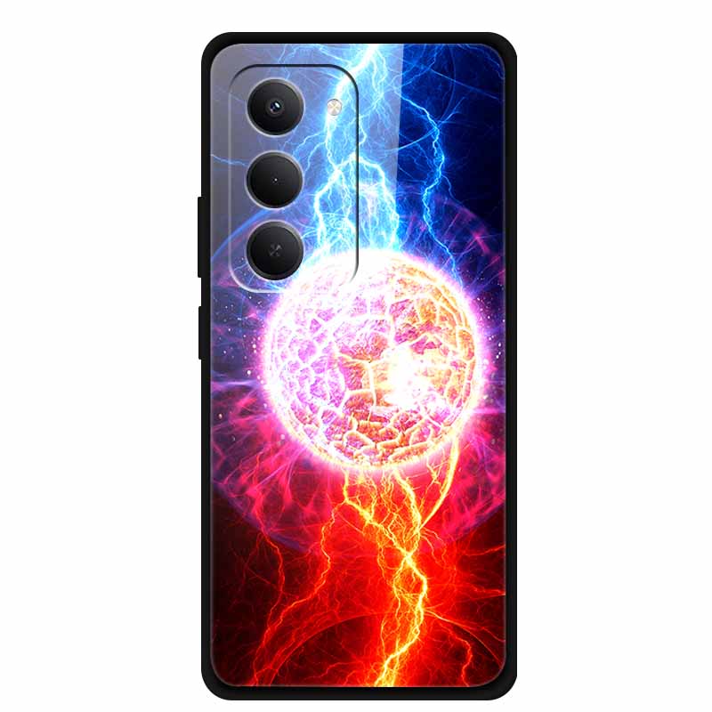 For Redmi 15 5G Case 6.9" 25057RN09E Tempered Glass Hard Covers For Redmi 15 4G 2025 Luxury Phone Cases Protective Bumper Fundas