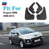 2008 2009 2010 2011 2012 PENTRU Peugeot 3008 Apărător Apărător Flaps de noroi Apărător Flaps de noroi Accesorii Auto Față Spate 4buc