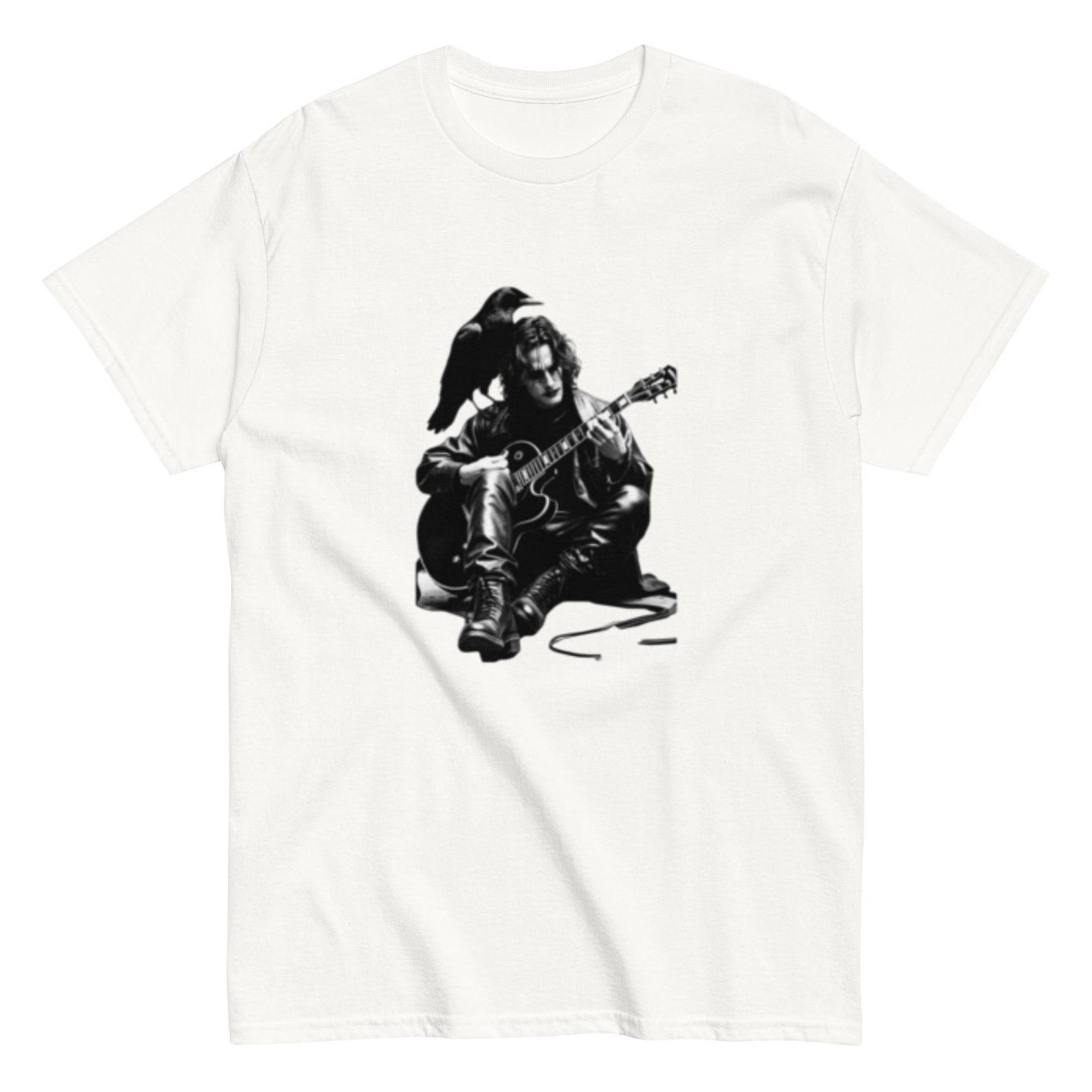 The Crow Inspired Eric Draven T shirt | Gothic Raven Graphic Tee | Dark Alternative Movie Fan Shirt | 90s Cult Classic Gift 3XL