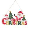 Christmas Home Wooden Pendant Scene Arrangement Atmosphere Hanging Decoration Door Hanging (Single Sided Printing)
