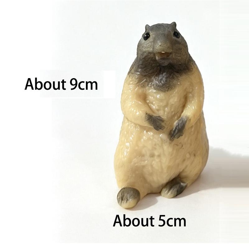 Soft Tpr Fast Rebound Squeeze Toy Realistic Squirrel Prairie Dog Adult Stress Relief Desktop Anxiety Fidget Decompression Toy