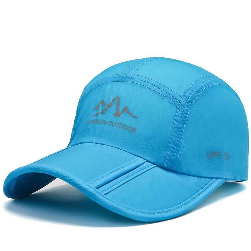 Men's baseball cap Summer quick drying folding hat Outdoor sports sun protection cap Shade cap Men's and women's tri-fold hat