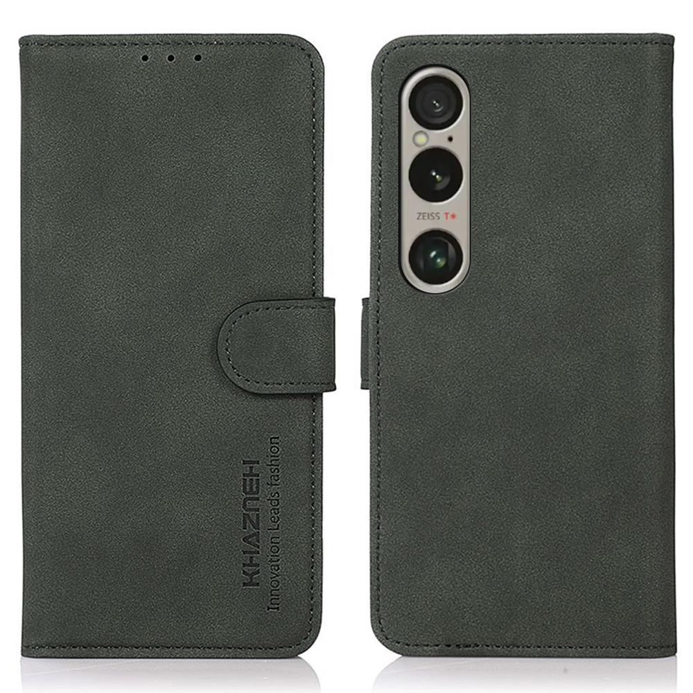 

KHAZNEH Чехол для Sony Xperia 1 VI Защитный ПУ кожаный Магнитный откидной кошелек Чехол для телефона Green