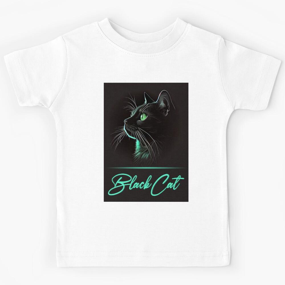 Black Cat Kids T-Shirt 120