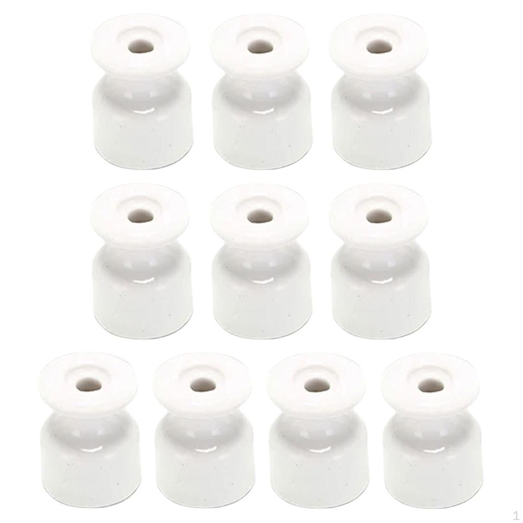 10 piese Izolatoare din portelan Accesorii electrice, retro, usor de instalat ceramica