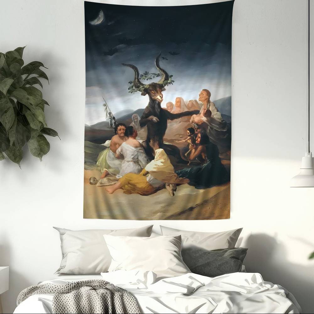 Francisco De Goya Oil Painting Colorful Tapestry Wall Hanging Home Decoration hippie bohemian decoration Art Decor