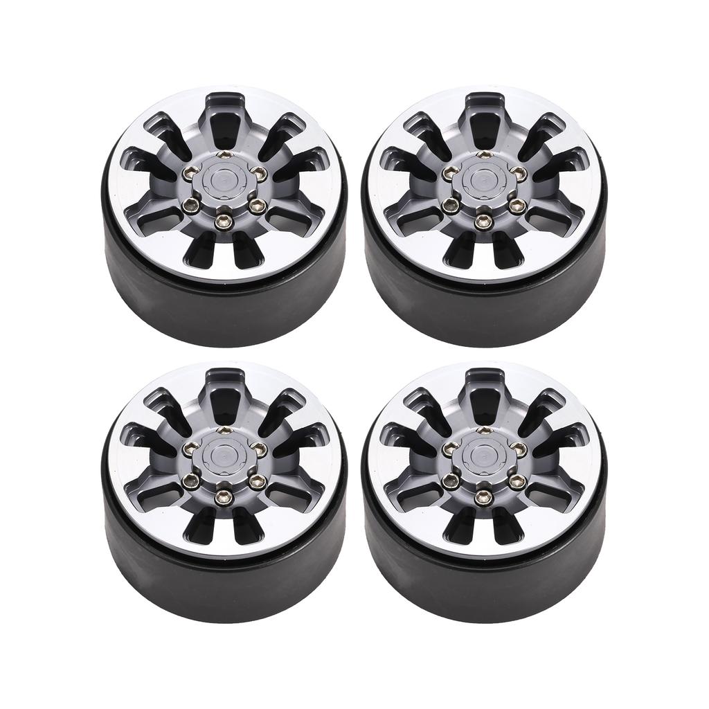 Metal Wheel   Beadlock Wheel  s Hub 4pcs Compatible with   SCX10 90046    4   D90 RC Car