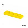40Pcs MOC Compatible Assembles Particles Plate 3710 1x4 for Building Blocks Parts DIY Enlighten Bricks Educational Tech Toys