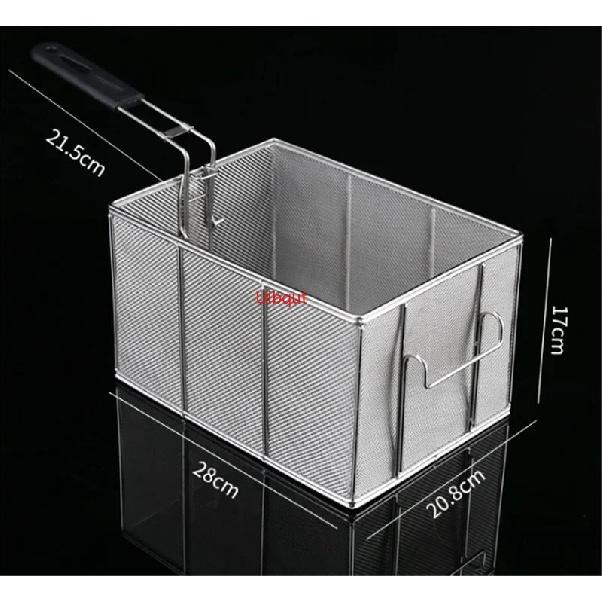 Stainless Steel Fryer frying Basket Screen French Fries Frame Square Filter Net Encrypt Colander Strainer Shaped Frying Meshed