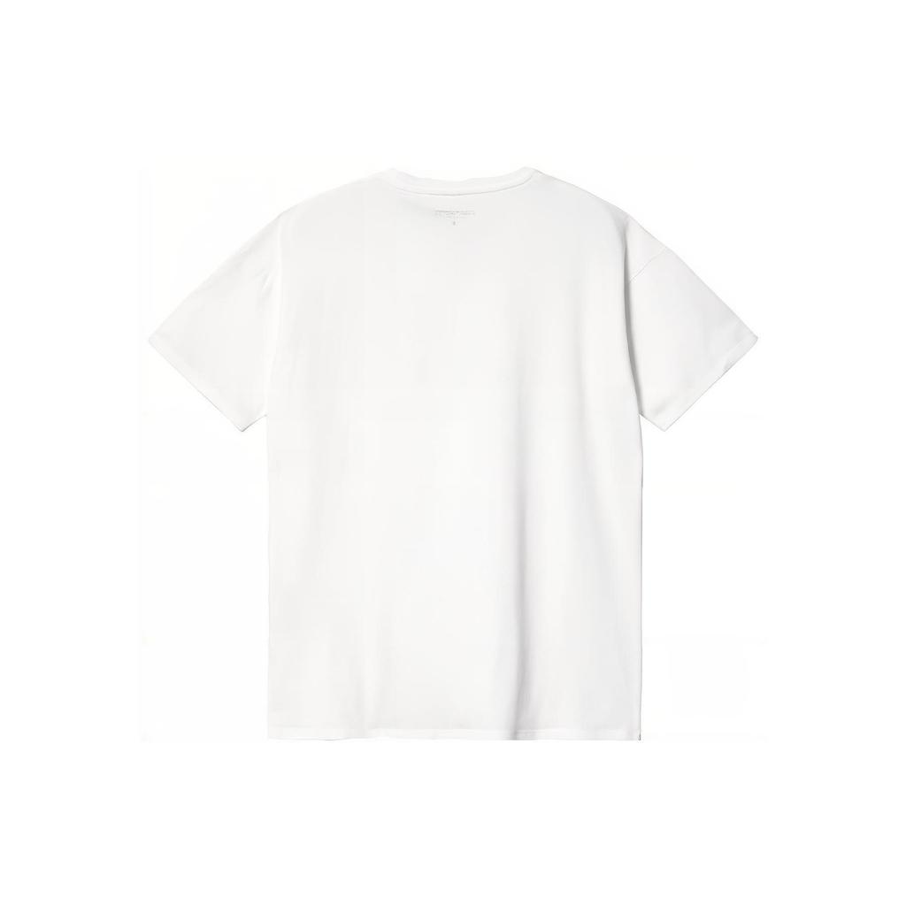 Carhartt WIP FW24 Logo Print Crew Neck Short Sleeve T-Shirt Women tops White I032215-02-XX