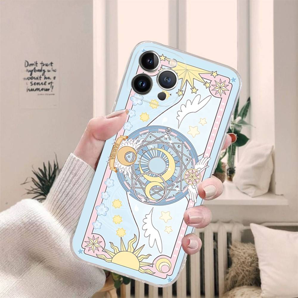 

Чехол-карточка Сакура из ТПУ-силикона для IPhone 11 12 13 14 15 16 17 Pro Max Ударопрочный Прозрачная задняя крышка iPhone 11 pro