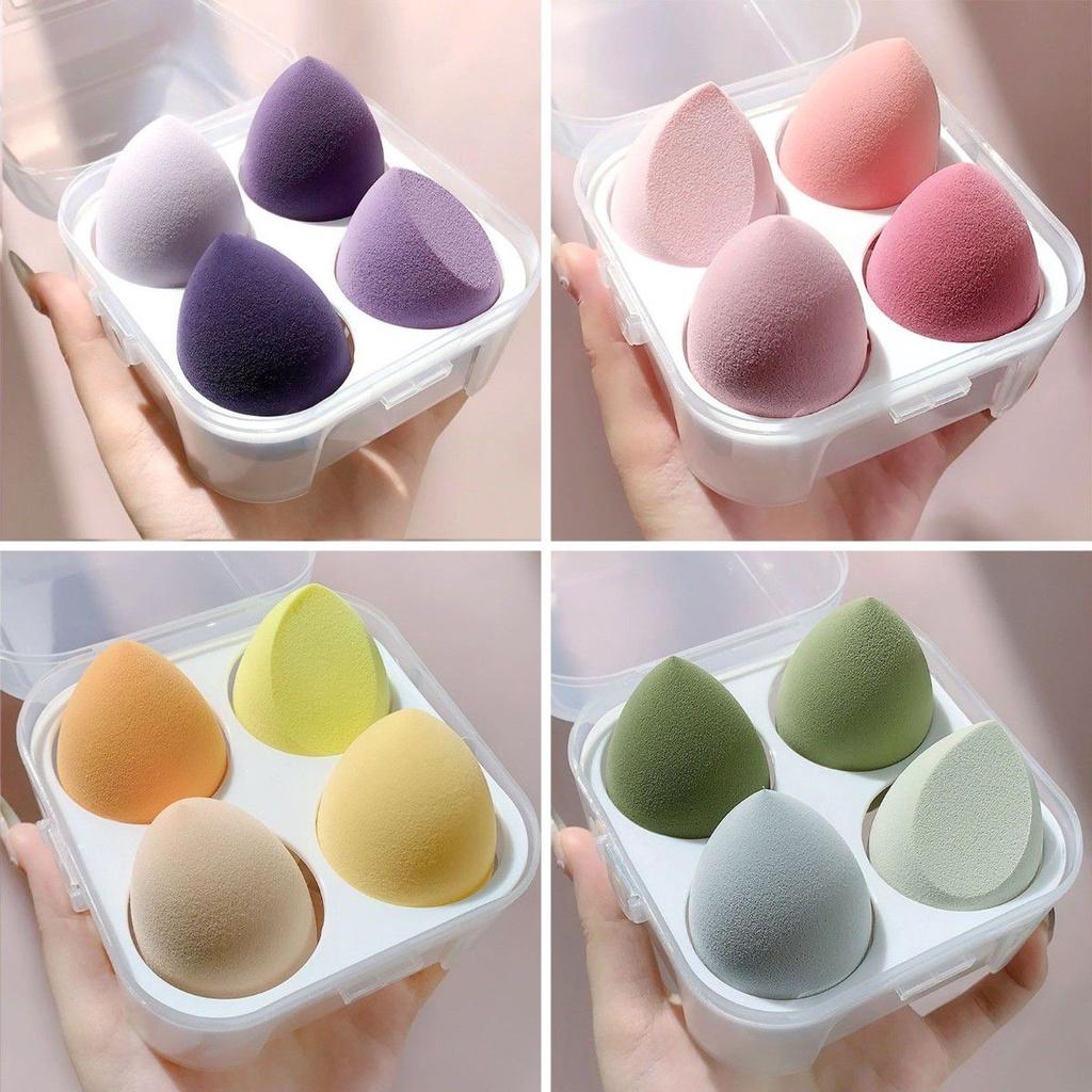 Dry Wet 4pcsbox Makeup Sponge Blender Beauty Egg Foundation Cosmetic Soft Super