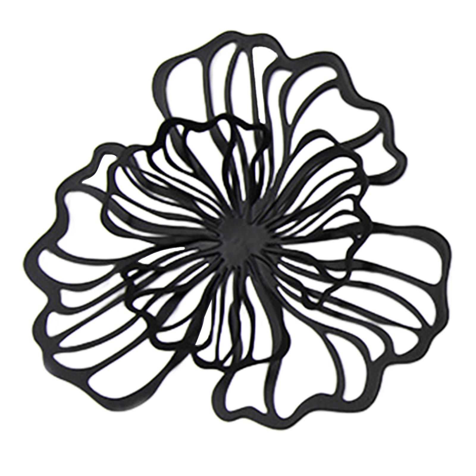 

Элегантный металлический цветочный настенный декор с двухслойной цветочной вывеской для современной домашней эстетики для любителя искусства, домохозяйки B