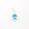 Handmade 925 Sterling Silver Swiss Blue Topaz Necklace Pendant Women’s Jewelry PP-6-1