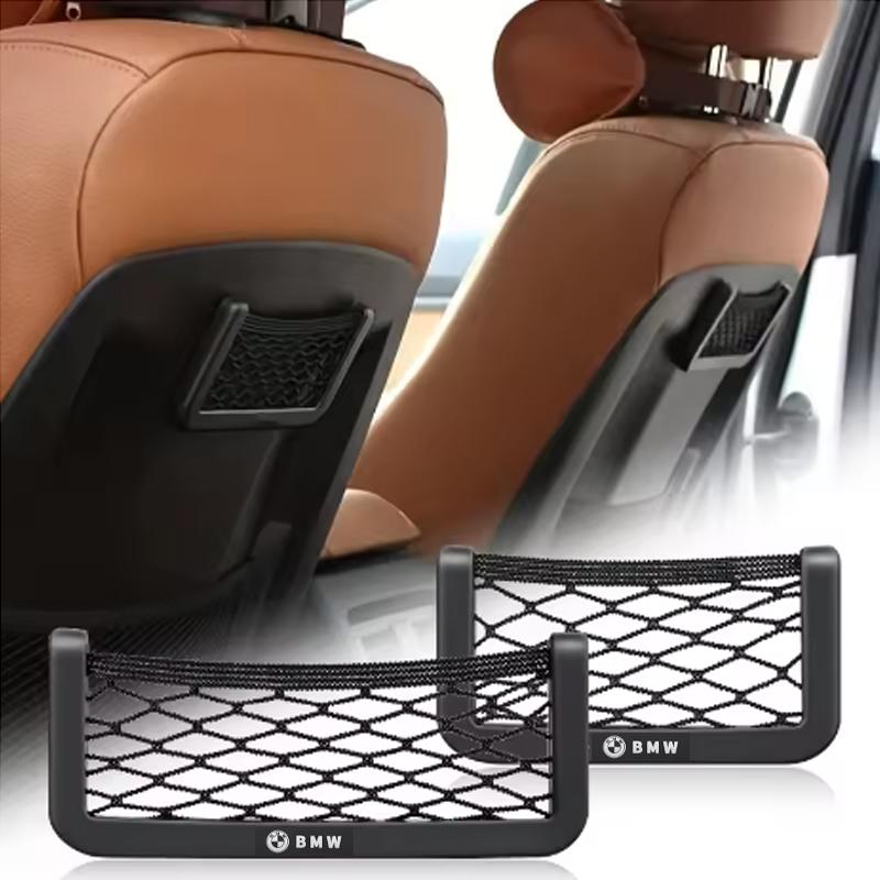 Car Storage Net Bag Phone Holder Pocket Organizer For BMW Performance M E46 E90 E60 F30 F10 E36 G20 E92 X2 X5 Accessories M1 M2 gjbn47
