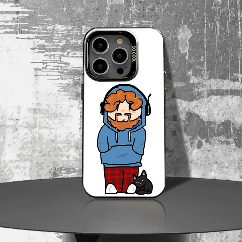 

Чехол для телефона Kitty and C-Caseoh для iPhone 16,15,14,13,12,11,Pro,XS,Max,Plus,Mini,SE4,E Черный Матовый Ударопрочный Чехол iPhone16