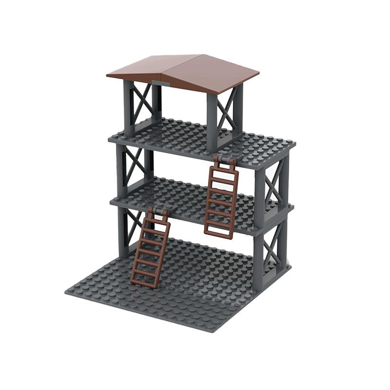 Doll Scene With Anti-Aircraft Maxine Anti-Aircraft Heavy Machine Gun Mortar Assembly Building Block