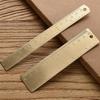15cm/12cm Brass Ruler Set: Vintage Bookmark & Stationery Tool for Office and Students