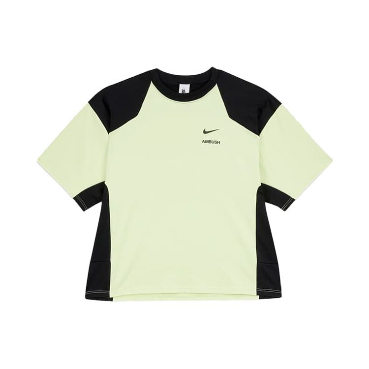 Nike Womens X Ambush Short-Sleeve T-Shirt Ghost Green/Black Women Tops CV0549-358