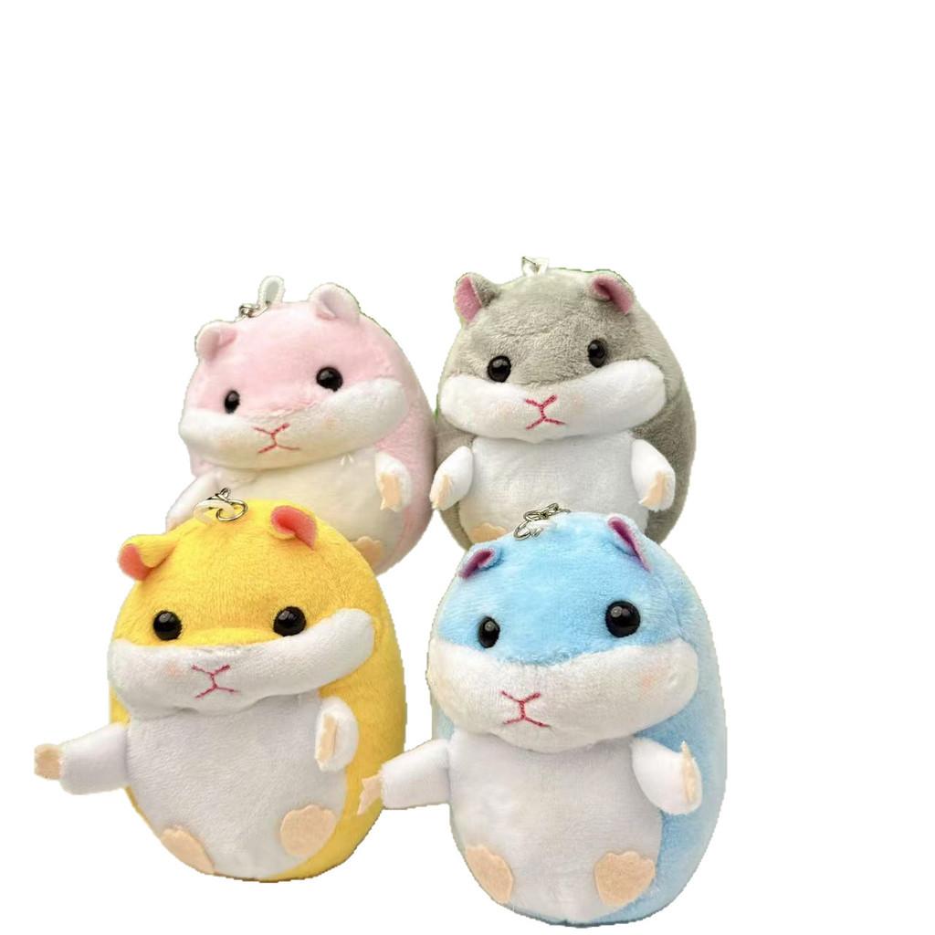 Plush Hamtaro Hamster Keychain With Hanging Chain For Outdoor And Carry Daily