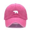 Little Bear Embroidery Baseball Cap For Women Men Fashion Adjustable Soft Washed Cotton Dad Hat Unisex Classic Golf Caps