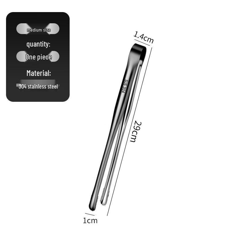 

3-Pack 3-Line 304 Stainless Steel Food Tongs