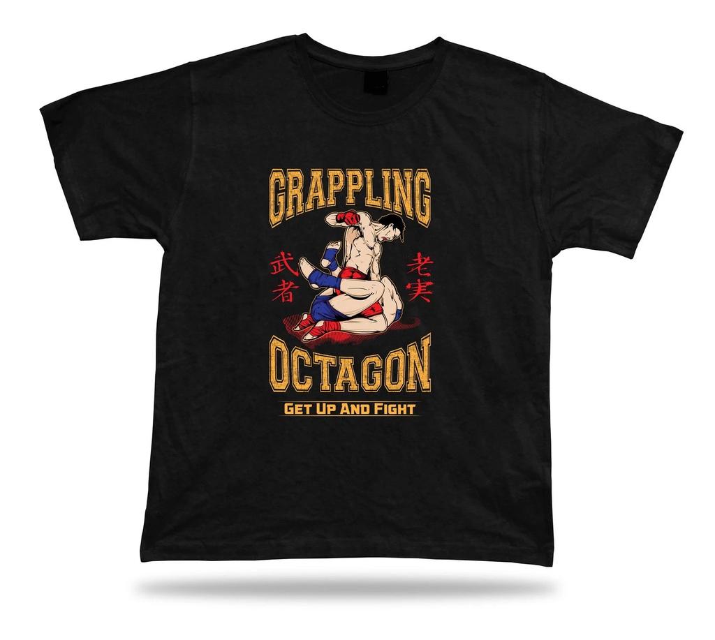Grappling Octagon Get Up and Fight awesome vector tshirt special birth apparel