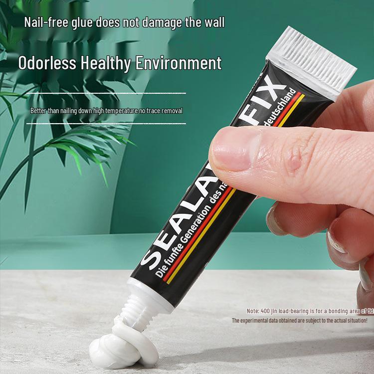 Transparent Nail-Free Adhesive Glue for Tiles, Glass, and Woodworking