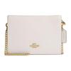 Slim 19 Zipper Closure Adjustable Shoulder Strap Leather Shoulder Crossbody Bag Small Women's Gold and Chalk White