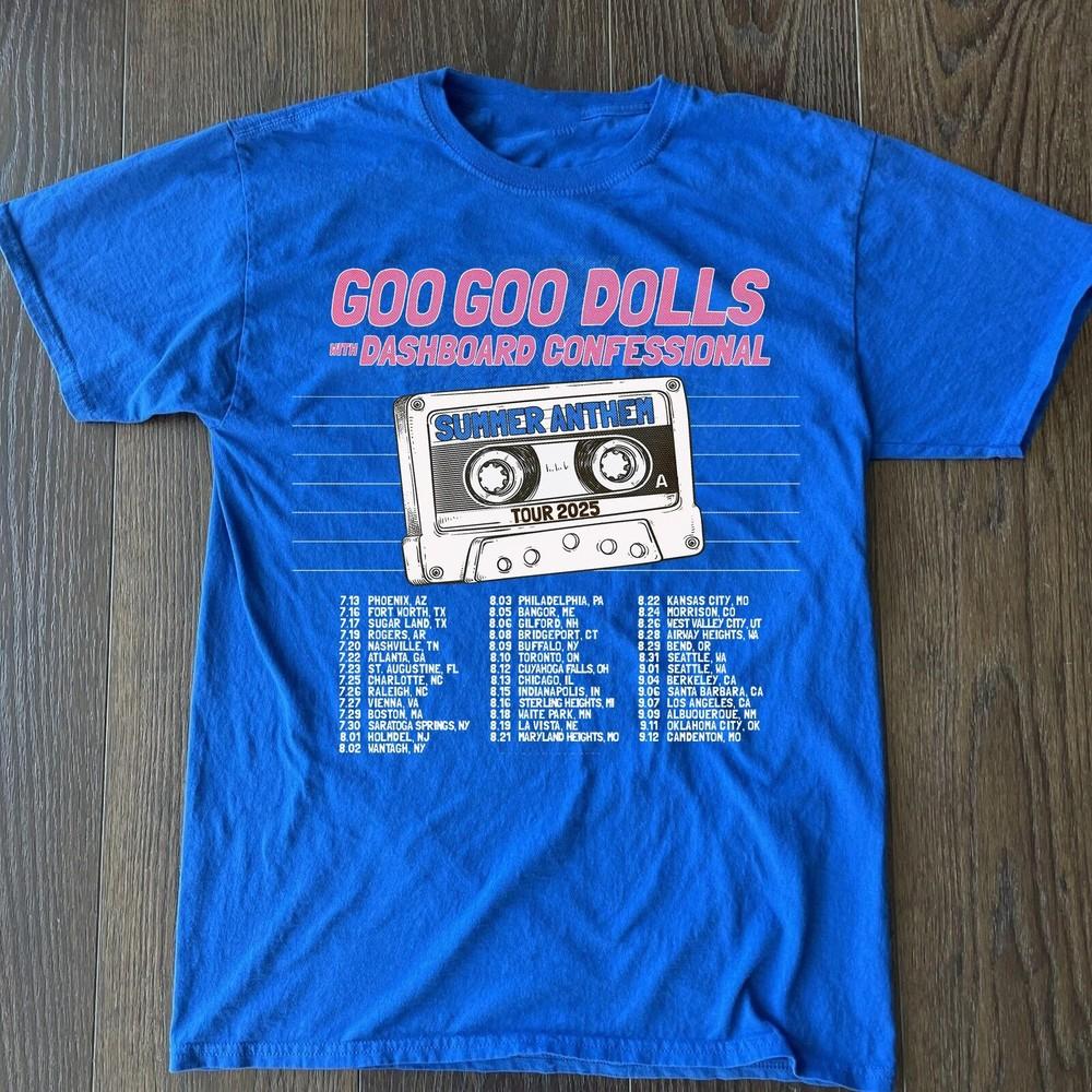 Goo Goo Dolls SUMMER TOUR 2025 Band Gift For Fan All Size S to 5XL T-shirt H95 Unisex T-Shirt M