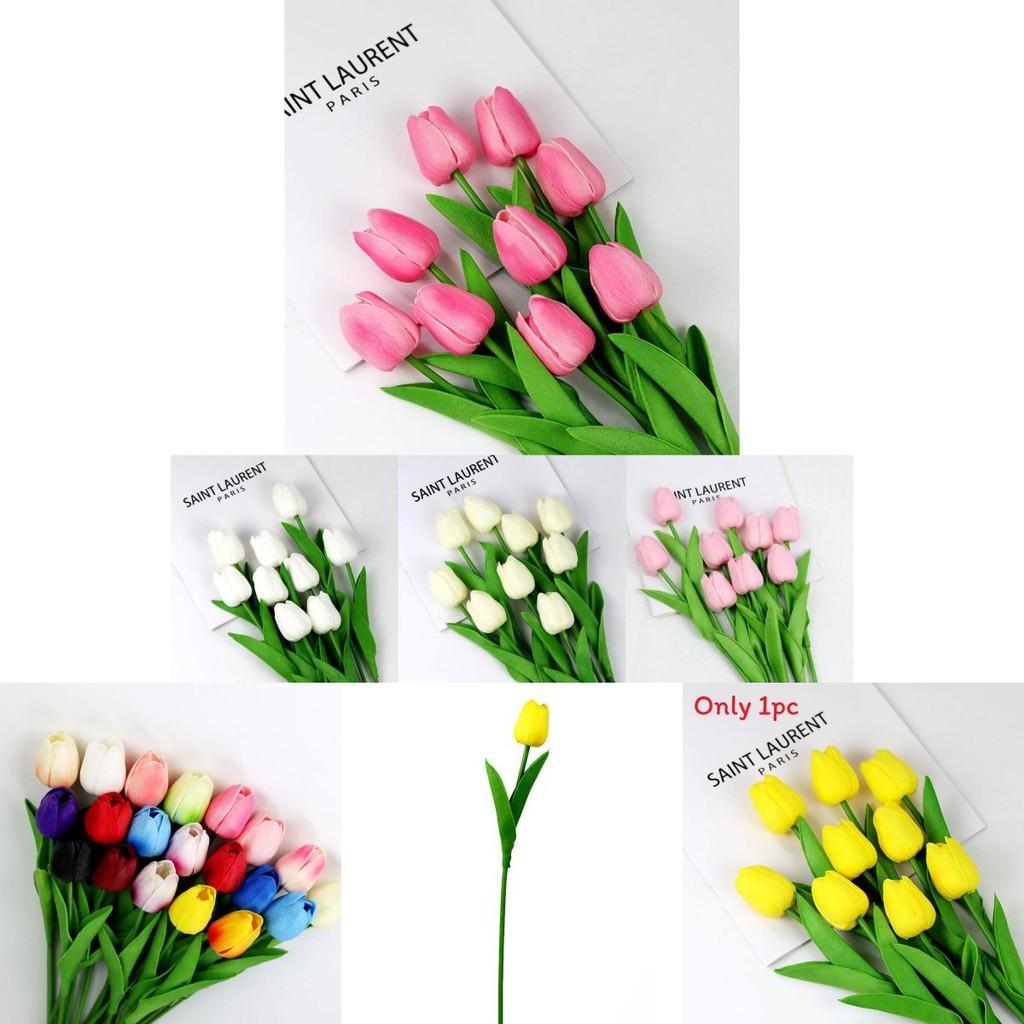Artificial Pu Tulip Flowers For Wedding Styling Home Decor Photo Props