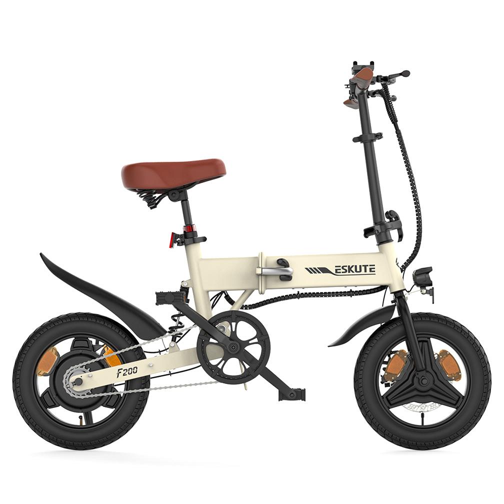 Eskute F200 Kompaktes Falt-E-Bike 250W, 36V 7.8Ah, 25-35km/h, LED-Display, Handyhalter mit Ladefunktion, Leichtes Design für einfaches Pendeln in der Stadt