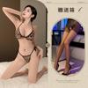 Sex Underwear Sexy Hot Temptation Leopard Print Uniform Three-point Pajamas Passion Free Robe Woman