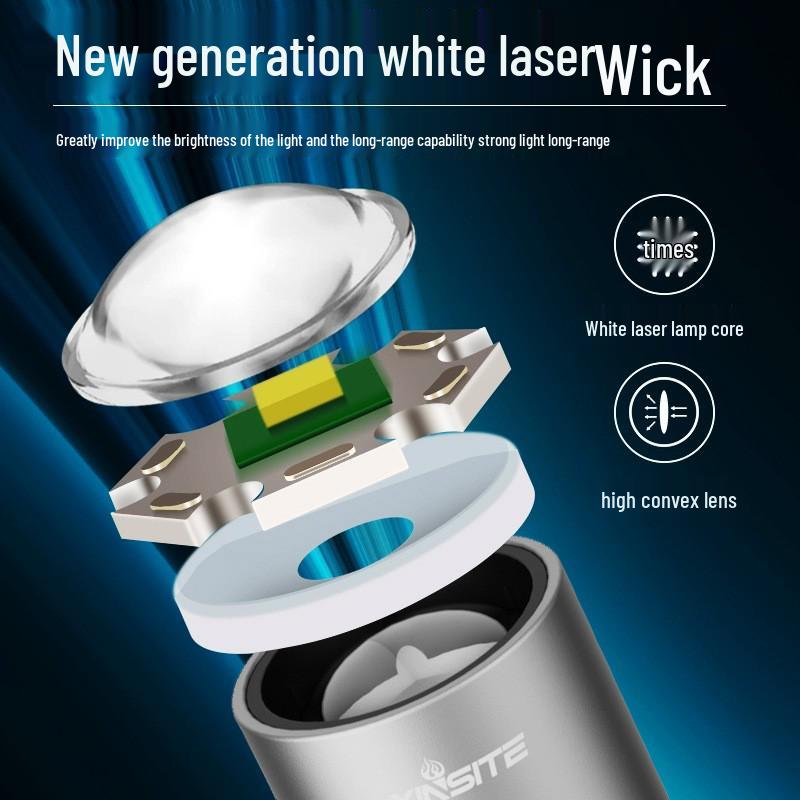 Rechargeable Long-Range Zoomable Mini Flashlight for Cycling and Outdoor Survival