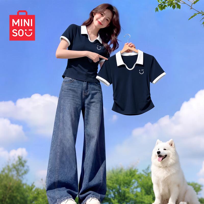 MINISO Women s Polo Short Sleeve T-Shirt S