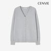 Senbi Women Holgarment V Neck Knit Cardigan Signature