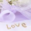 100pcs/set Kids DIY Burlywood Heart Shape LOVE Text Wooden Hand Painted Patch 12*15mm